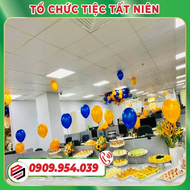 Trang trí không gian tiệc tất niên Trang trí không gian tiệc tất niên