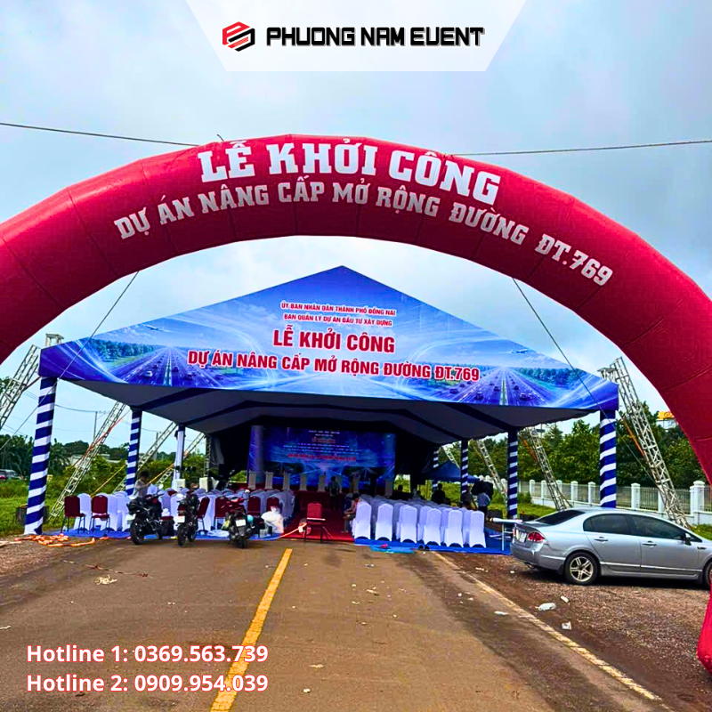 Cổng hơi sự kiện Lễ Khởi Công