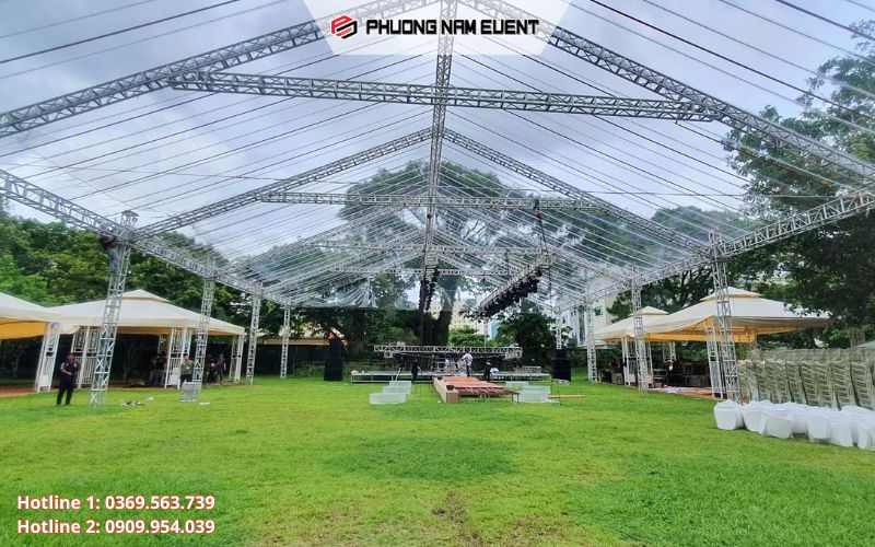 Cấu tạo của nhà bạt mái trong tại Phương Nam Event