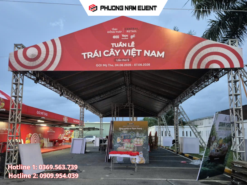 Nhà bạt không gian dự án tuần lễ trái cây Siêu thị Go