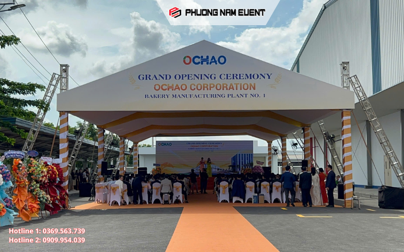 Hạng mục nhà bạt Phương Nam Event thi công tại lễ khánh thành