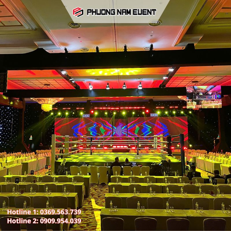 Toàn cảnh sàn thi đấu Boxing tại sự kiện