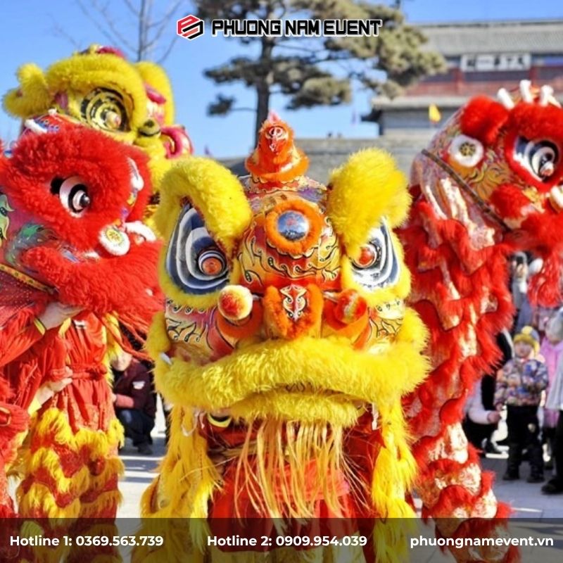 Hình ảnh đội lân sư rồng sự kiện