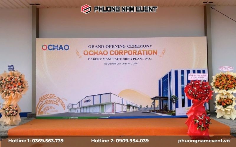Backdrop sự kiện Phương Nam Event đã thi công