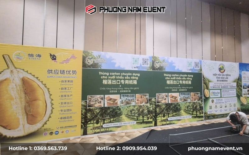 Backdrop tại Hội nghị Sầu Riêng Việt Nam 2026
