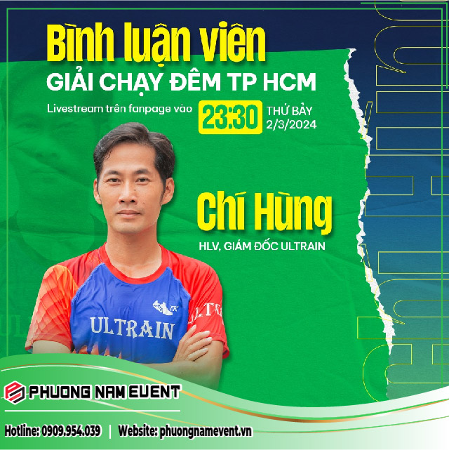 Commentator of the VPBank VnExpress Marathon Midnight 2024 - Mr. Chi Hung Commentator of the VPBank VnExpress Marathon Midnight 2024 - Mr. Chi Hung