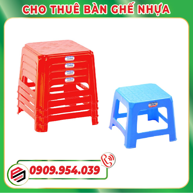 Cho thuê ghế nhựa thấp