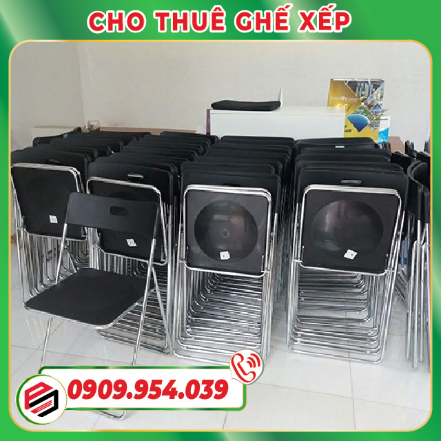 Cho thuê ghế xếp màu đen Cho thuê ghế xếp màu đen