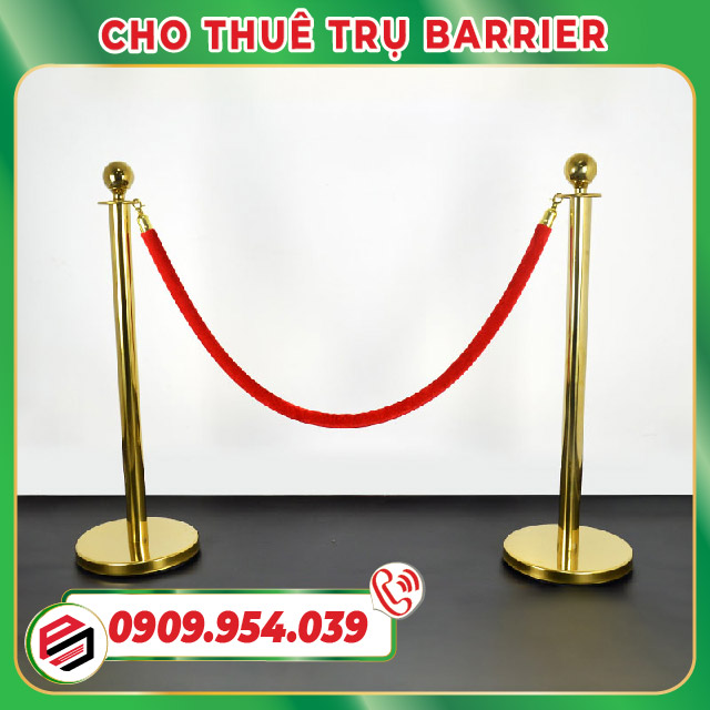 Cột Chắn Inox Dây Nhung Đỏ Cột Chắn Inox Dây Nhung Đỏ