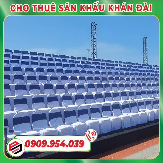 Sân khấu khán đài kèm ghế Banquet Sân khấu khán đài kèm ghế Banquet