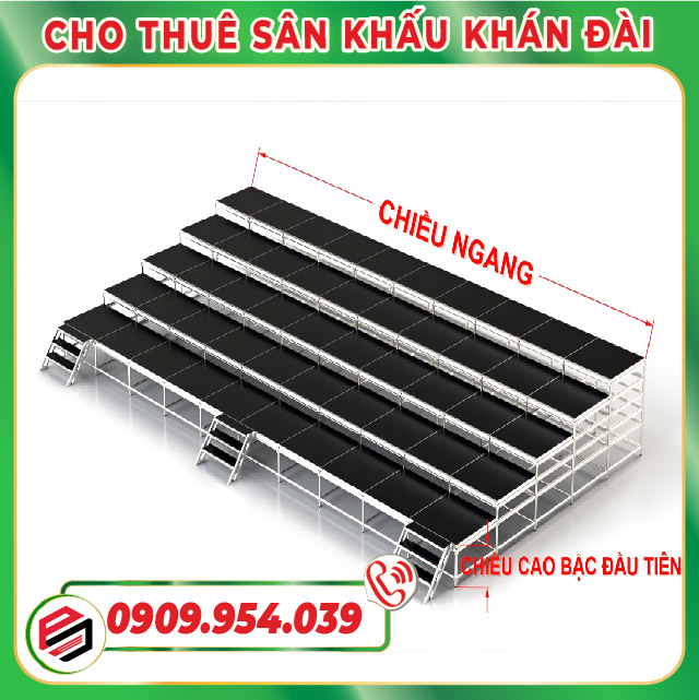 Cho thuê sân khấu khán đài đa tầng Cho thuê sân khấu khán đài đa tầng
