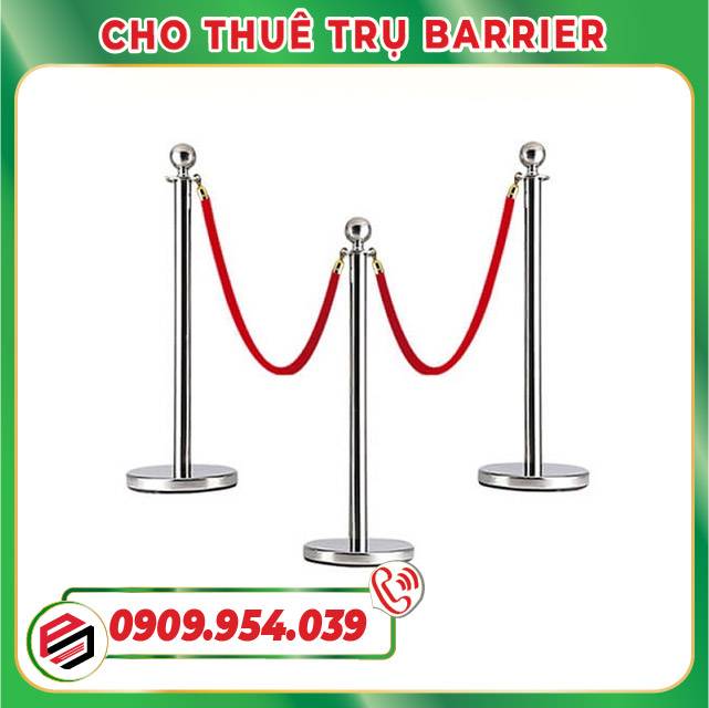 Cột chắn inox màu trắng dây nhung đỏ Cột chắn inox màu trắng dây nhung đỏ