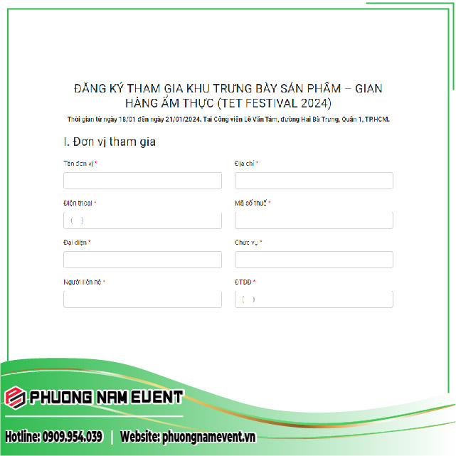 Form Đăng Ký Tham Gia Gian Hàng Tại Lễ Hội Tết Việt Form Đăng Ký Tham Gia Gian Hàng Tại Lễ Hội Tết Việt