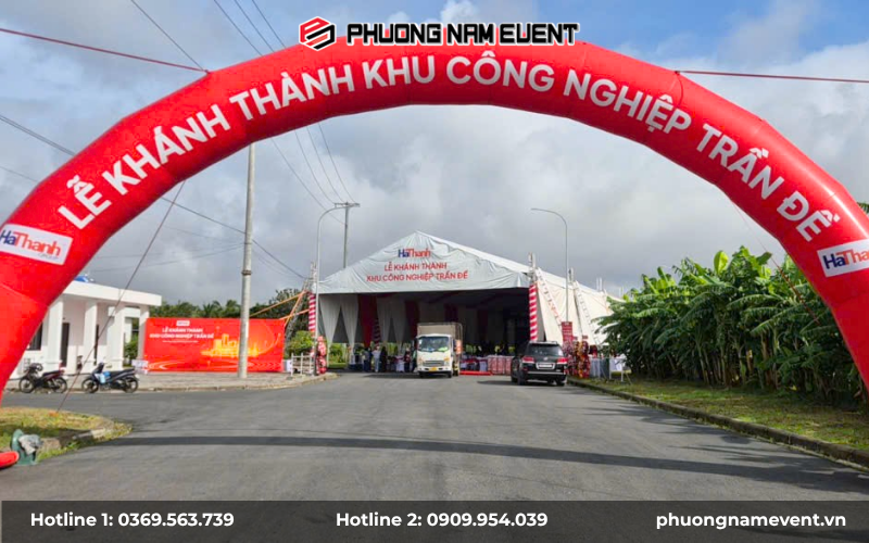Cổng chào Lễ Khánh Thành KCN Trần Đề