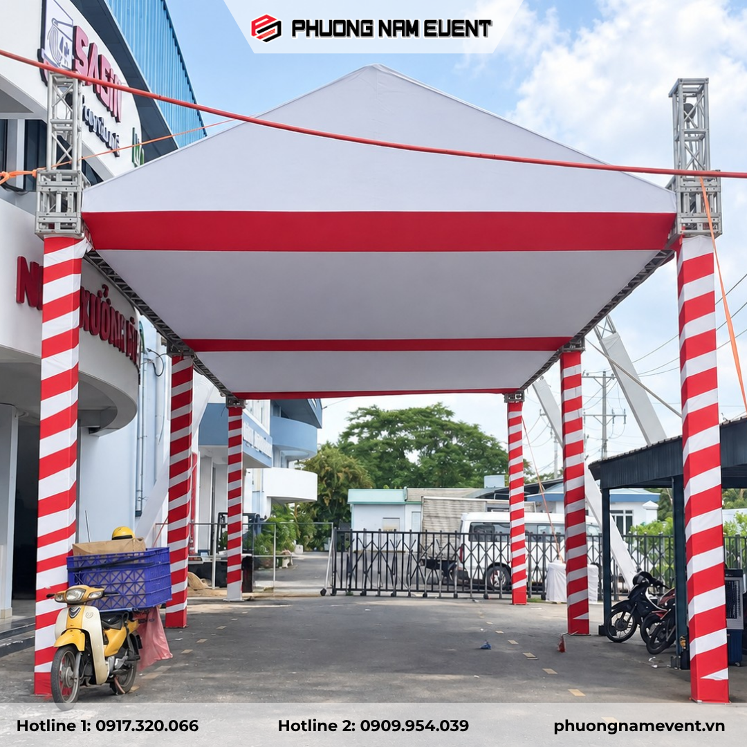 Hình ảnh nhà bạt tại lễ khánh thành Phương Nam Event đã thi công