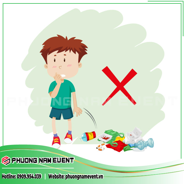 Không Nên Xả/Vứt Rác Bừa Bãi