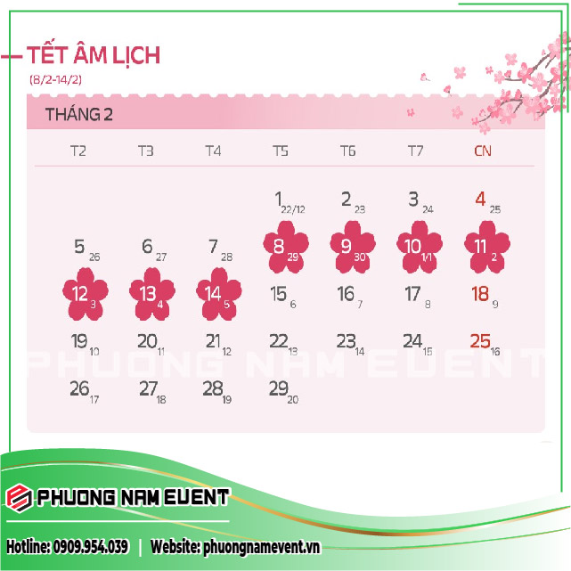 Lunar New Year Holiday Schedule Lunar New Year Holiday Schedule