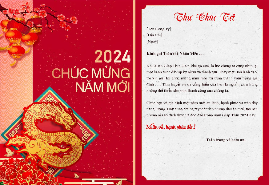 Mẫu Thư Chúc Tết Gửi Khách Hàng Và Đối Tác