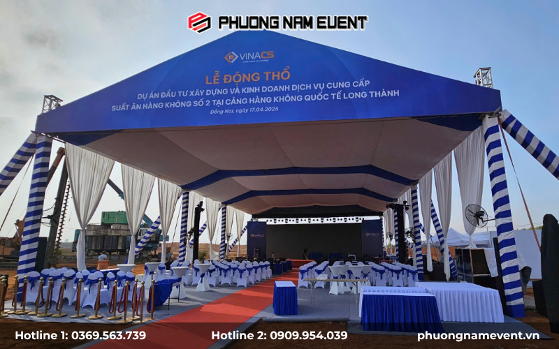 Nhà bạt Lễ động thổ tại sân bay Long Thành