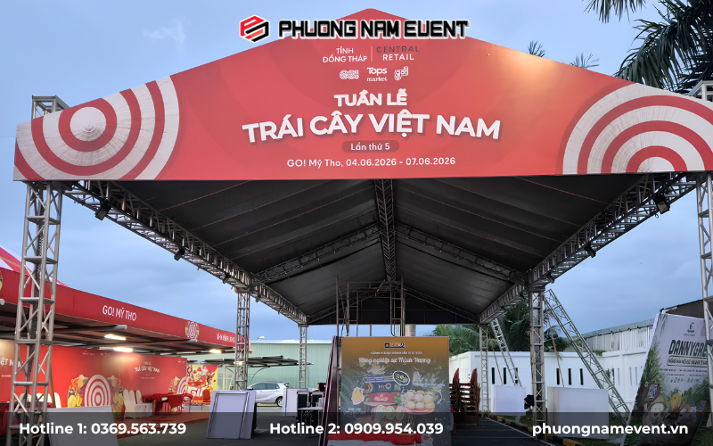 Nhà bạt tại Tuần Lễ Trái Cây Việt Nam Lần thứ 5 - Tỉnh Đồng Tháp Nhà bạt tại Tuần Lễ Trái Cây Việt Nam Lần thứ 5 - Tỉnh Đồng Tháp