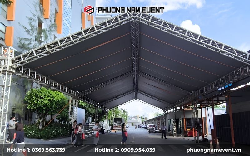 Nhà bạt Phương Nam Event đã thi công tại Trường Đại học Văn Lang