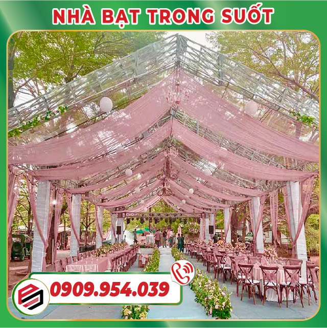 Nhà bạt trong suốt tổ chức tiệc cưới Nhà bạt trong suốt tổ chức tiệc cưới