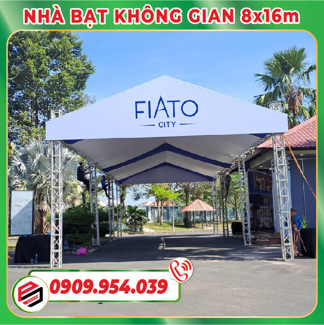 Nhà bạt không gian kích thước 8x16m Nhà bạt không gian kích thước 8x16m