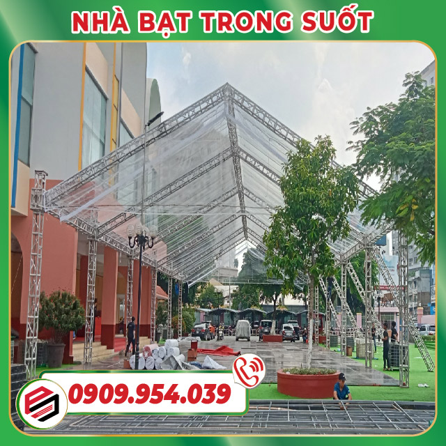 The house has a canvas roof inside