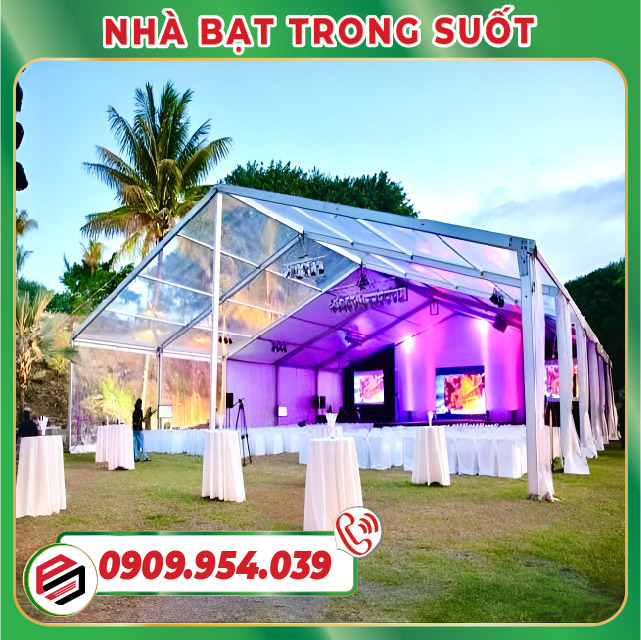 Nhà bạt trong suốt có thế tự do trang trí theo sở thích Nhà bạt trong suốt có thế tự do trang trí theo sở thích
