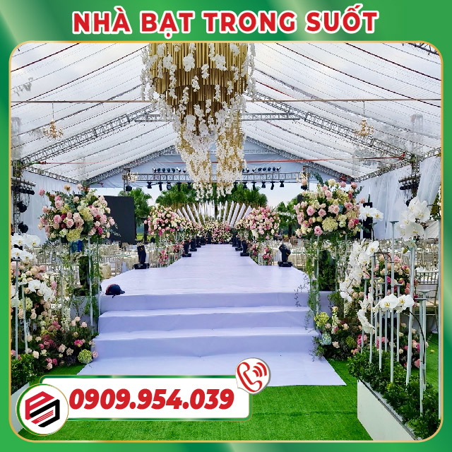 Không gian bên trong nhà bạt trong suốt Không gian bên trong nhà bạt trong suốt