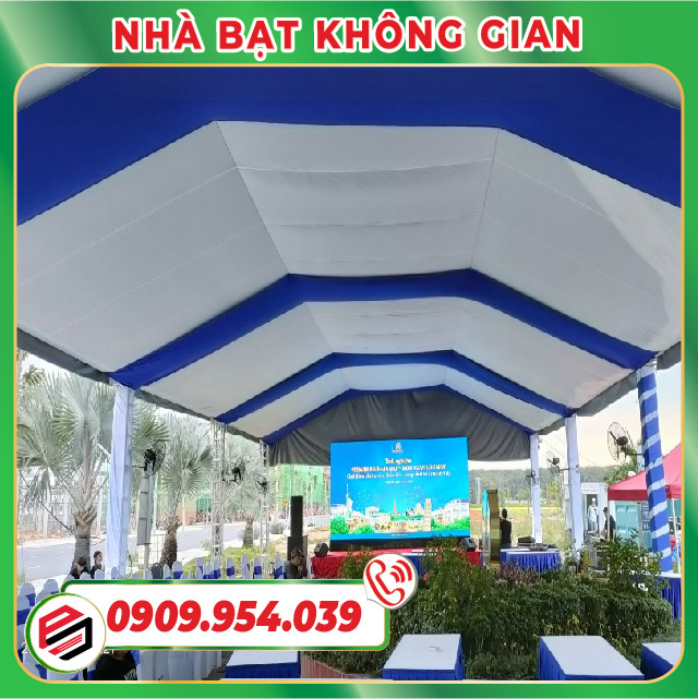 Nhà bạt không gian khung truss nhôm ngang 6m, dài tùy ý Nhà bạt không gian khung truss nhôm ngang 6m, dài tùy ý