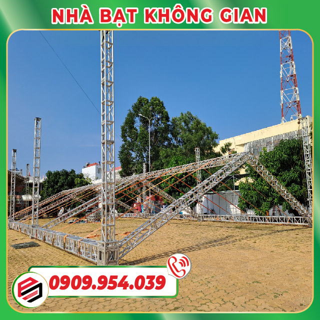 Khung mái che nhà bạt Khung mái che nhà bạt