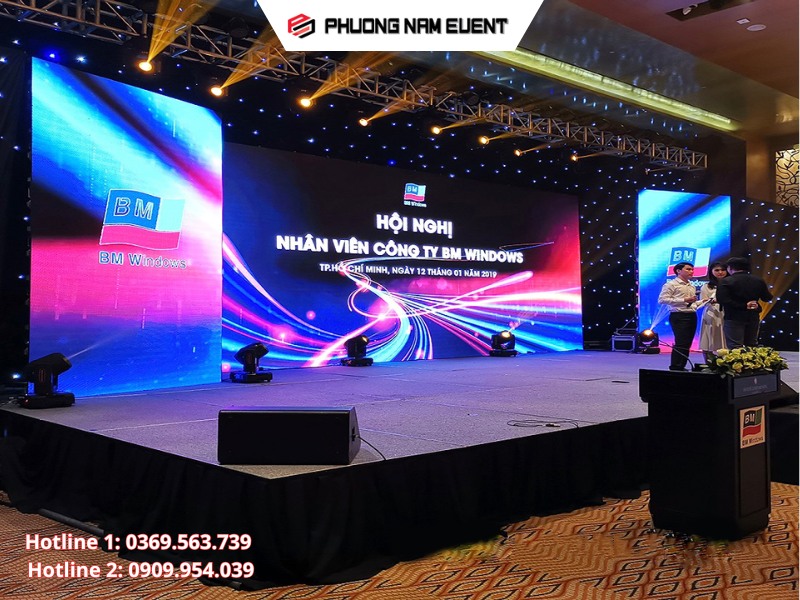 Lắp đặt sân khấu hội nghị Phương Nam Event