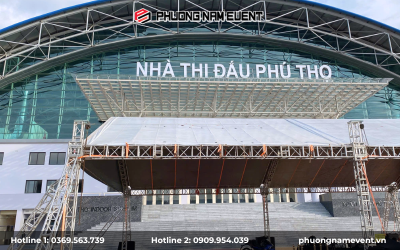 Nhà bạt tại sự kiện âm nhạc Thiên Long Bát Bộ - Nhà thi đấu Phú Thọ