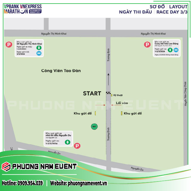 Map of VPBank VnExpress Marathon Midnight 2024 running area Map of VPBank VnExpress Marathon Midnight 2024 running area