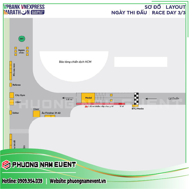 Map of VPBank VnExpress Marathon Midnight 2024 running area Map of VPBank VnExpress Marathon Midnight 2024 running area