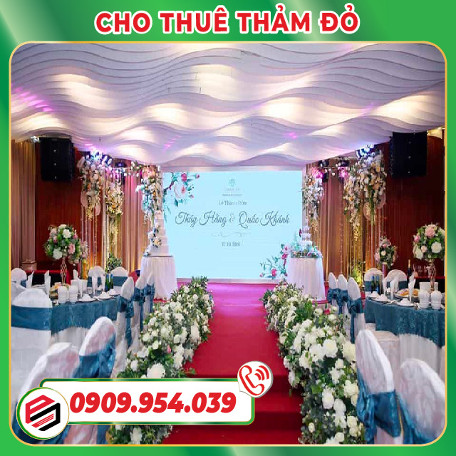 Thảm đỏ trải sàn sân khấu đám cưới Thảm đỏ trải sàn sân khấu đám cưới
