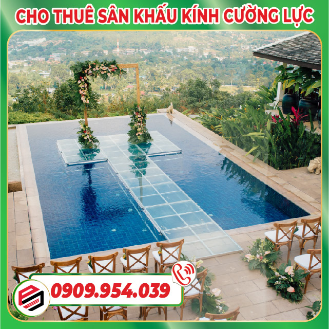 Sân khấu kính cường lực chữ T Sân khấu kính cường lực chữ T