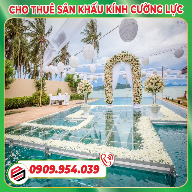 Cho thuê sân khấu kính cường lực Cho thuê sân khấu kính cường lực
