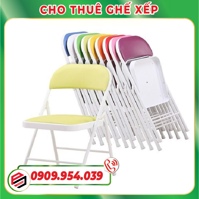 Cho thuê ghế xếp màu sắc đa dạng Cho thuê ghế xếp màu sắc đa dạng