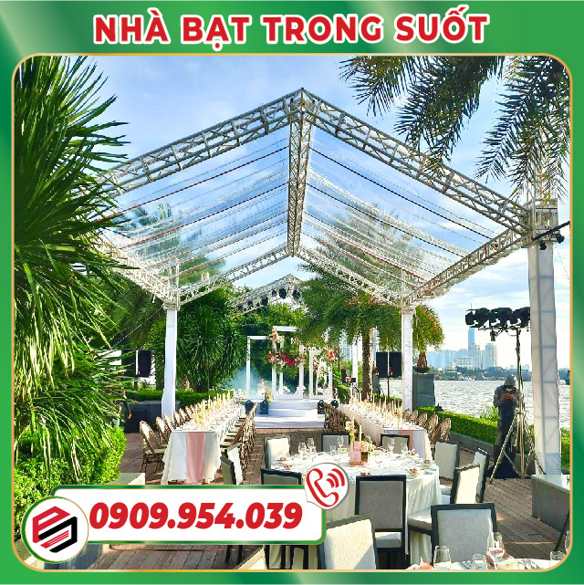 Một số hình ảnh ứng dụng của nhà bạt trong suốt Một số hình ảnh ứng dụng của nhà bạt trong suốt