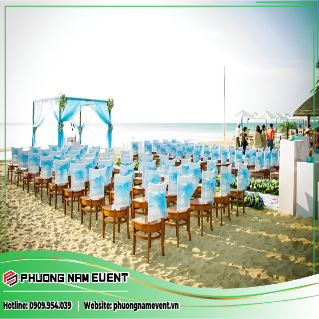 Tiệc cưới tổ chức ngoài biển siêu lãng mạn Tiệc cưới tổ chức ngoài biển siêu lãng mạn