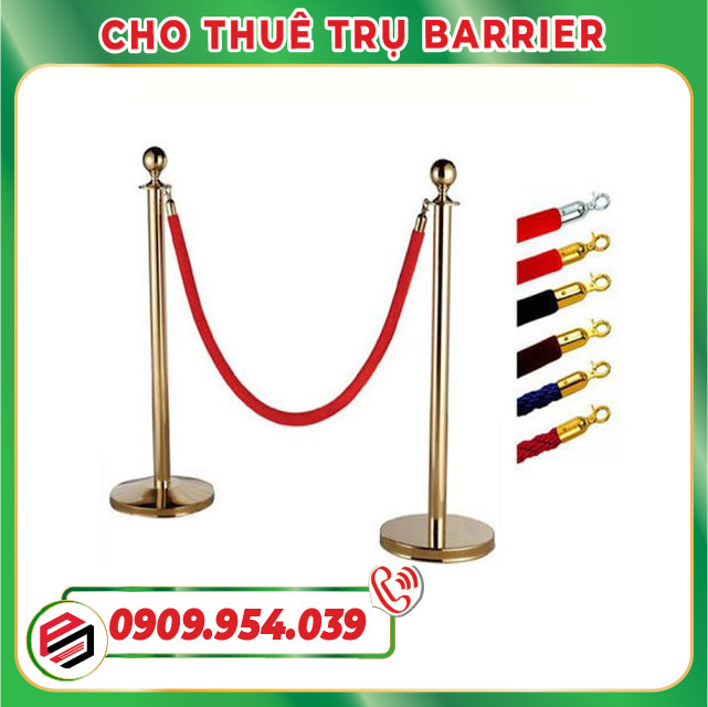 Cột chắn inox dây nhung Cột chắn inox dây nhung