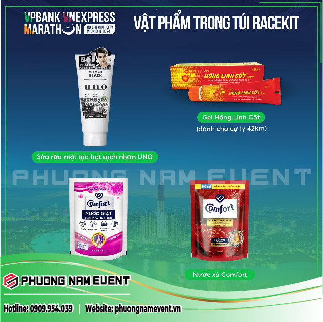 Racekit Items VPBank VnExpress Marathon Ho Chi Minh City Midnight 2024 Racekit Items VPBank VnExpress Marathon Ho Chi Minh City Midnight 2024