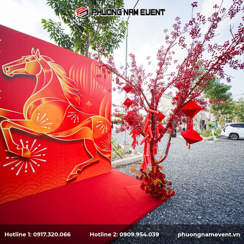 Backdrop chụp hình và khu vực check-in sự kiện