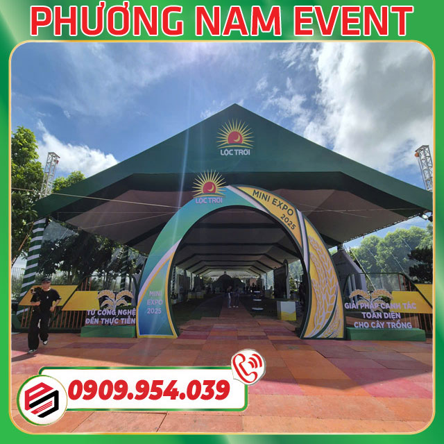 Nhà bạt do Phương Nam Event thi công cho Tập đoàn Lộc Trời
