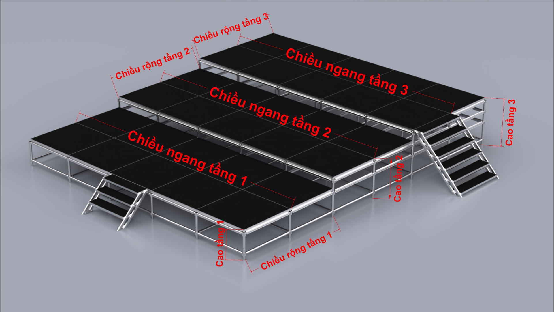 3-story stage 3-story stage