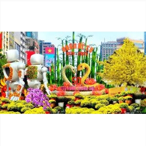 Đường Hoa Nguyễn Huệ 2025: Non Sông Gấm Hoa, Vui Xuân Thái Hòa