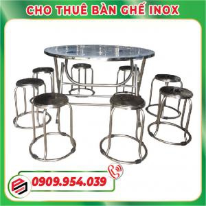 Cho thuê bàn ghế inox